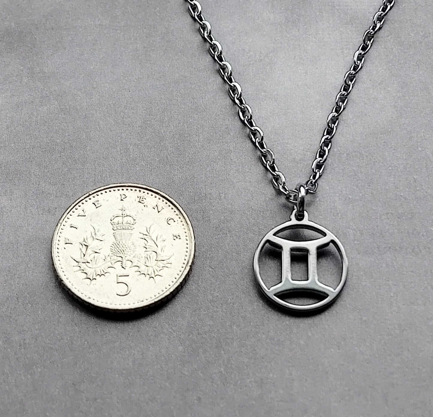 Gemini Steel Necklace