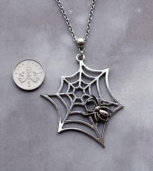 Large Spider Web Necklace