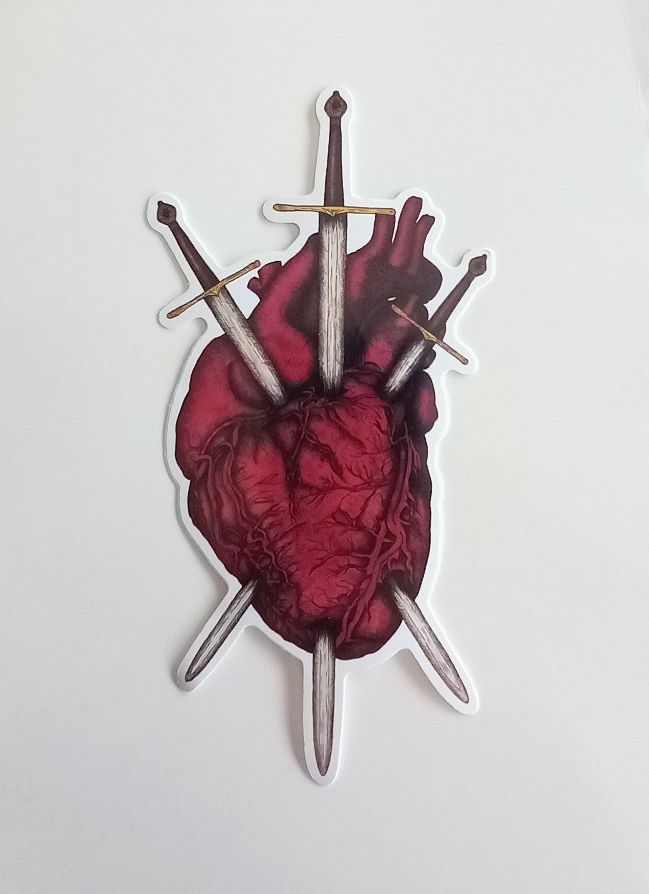 Swords and Heart Art Sticker