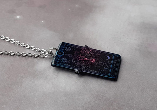 The Devil Tarot Card Necklace