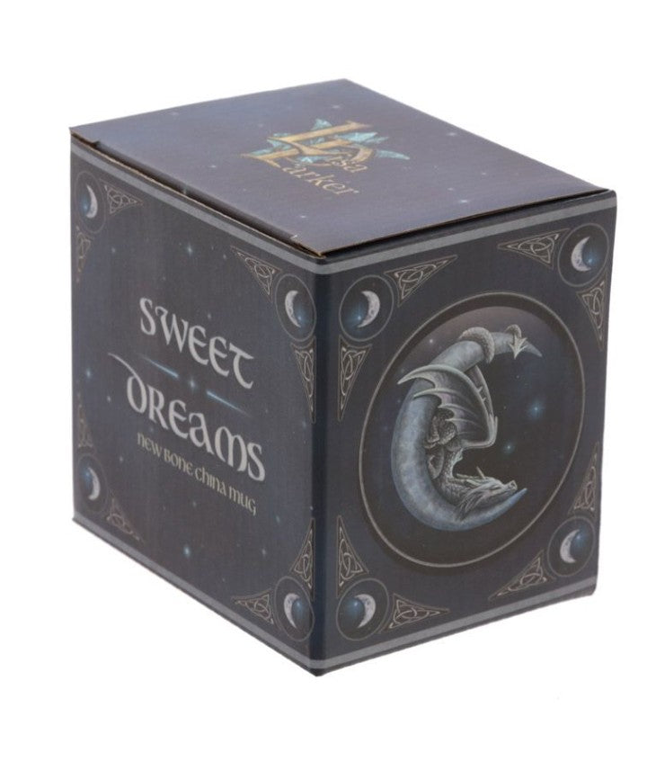 Sweet Dreams Dragon and Moon Mug by Lisa Parker