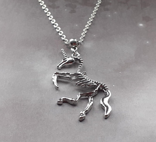 Unicorn Skeleton Necklace