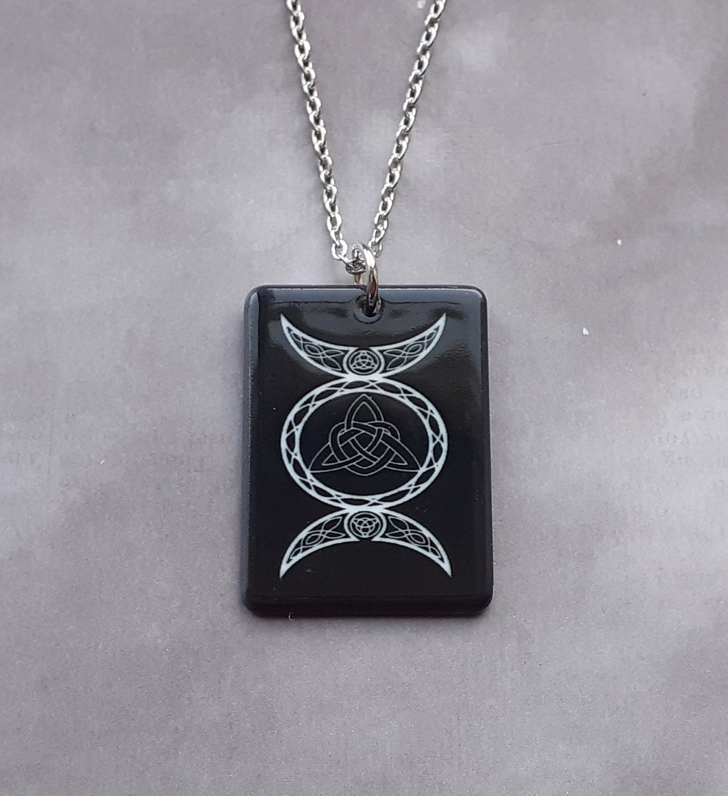 Black Tarot Necklace  - The Moon