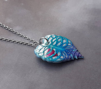 Rib Cage Heart Necklace