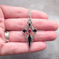 Black and Red Vampire Cross Necklace