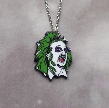 Beetlejuice Acrylic Necklace