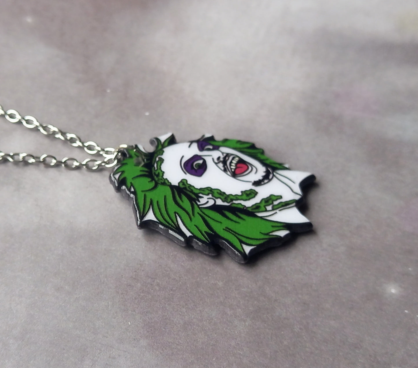 Beetlejuice Acrylic Necklace