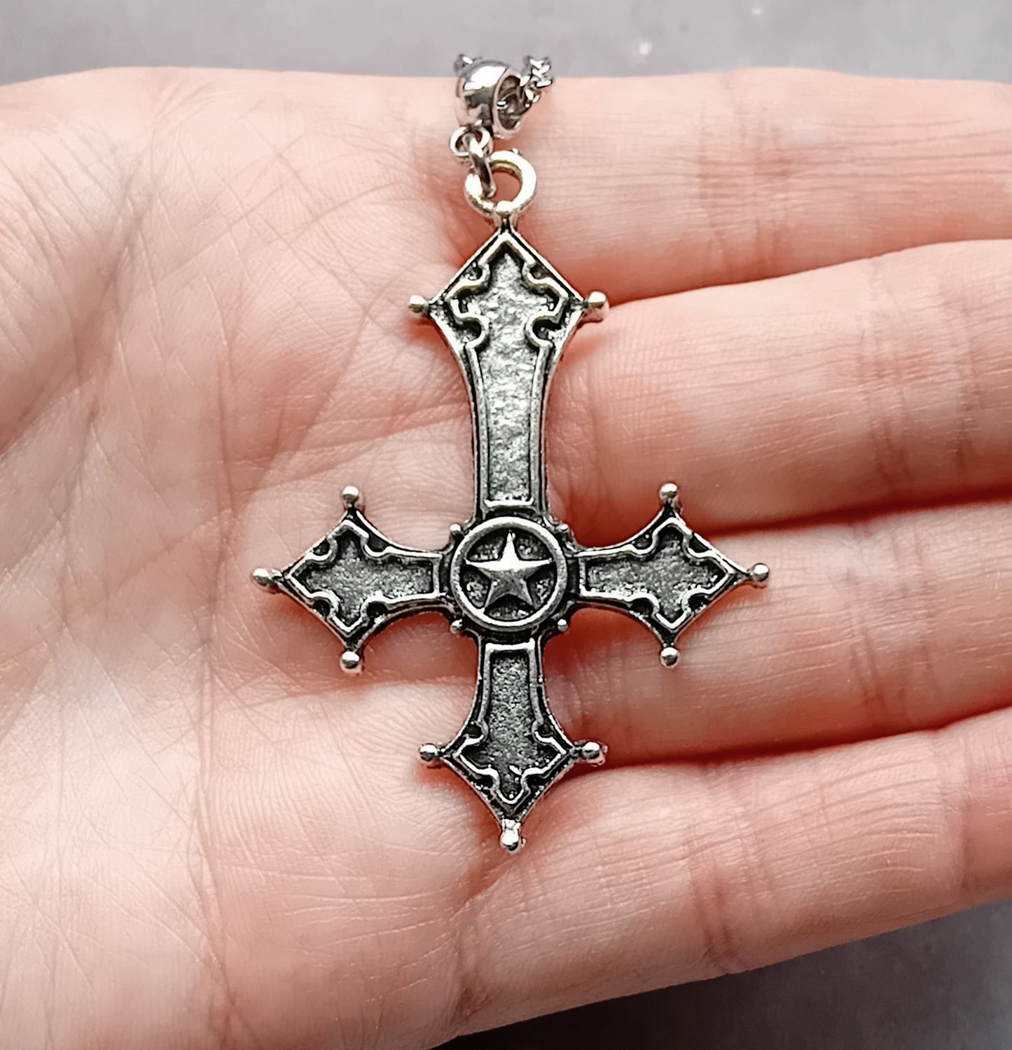 Inverted Cross Necklace