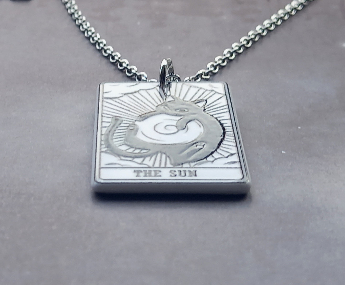 The Sun Cat Tarot Card Necklace