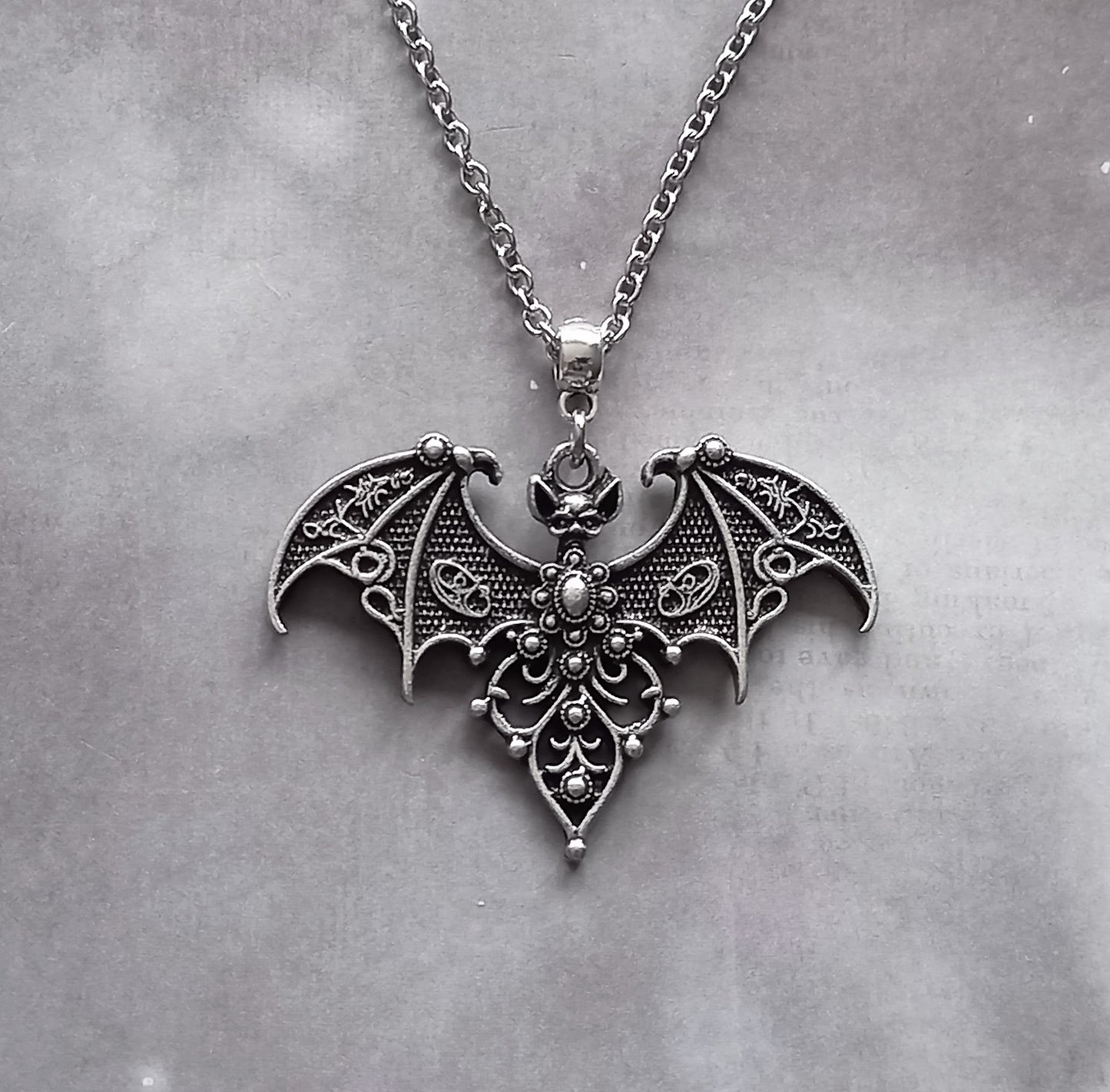 Gothic Bat Necklace