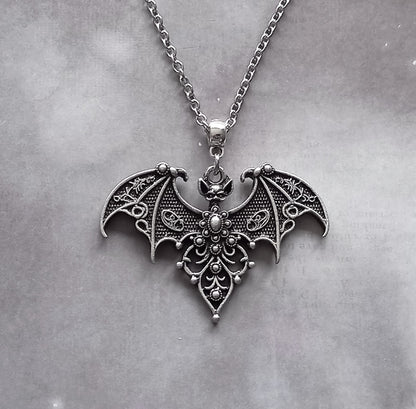 Gothic Bat Necklace