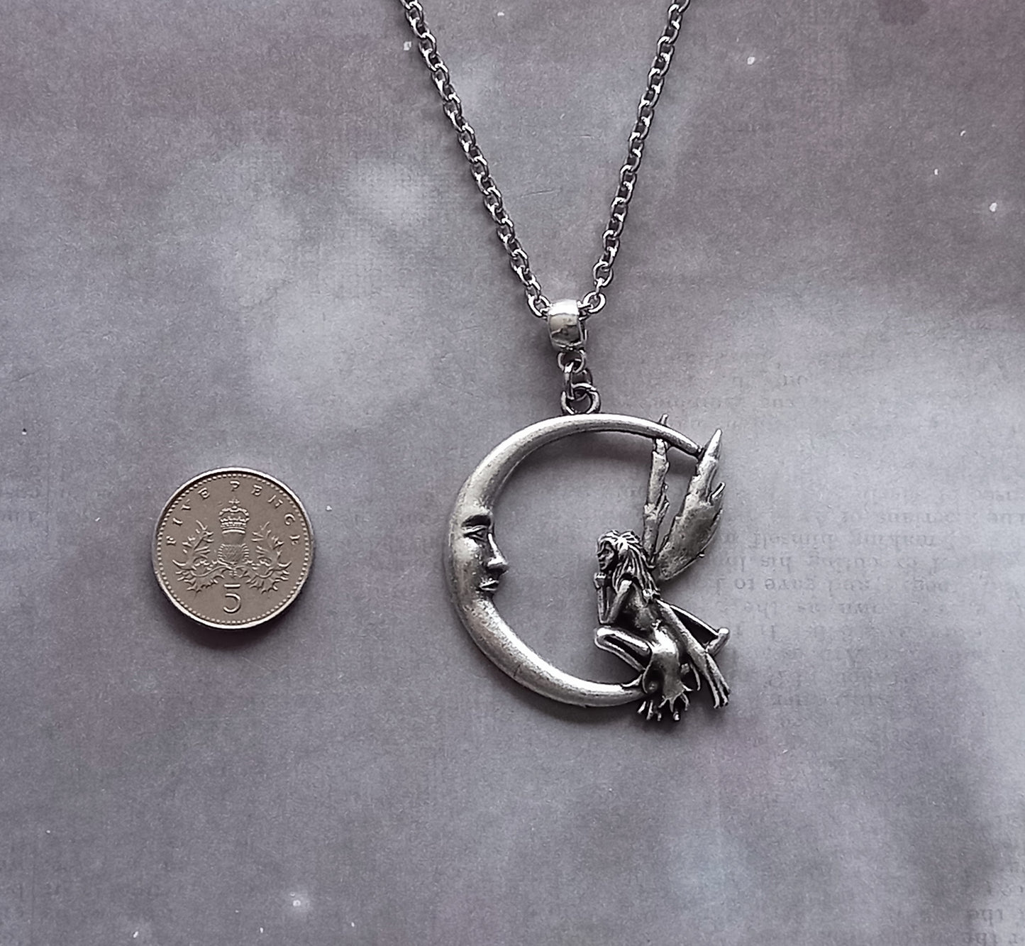 Moon and Fairy Necklace