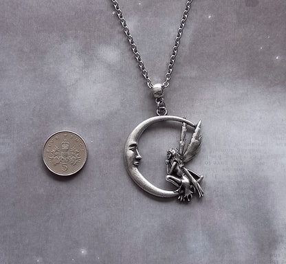 Moon and Fairy Necklace
