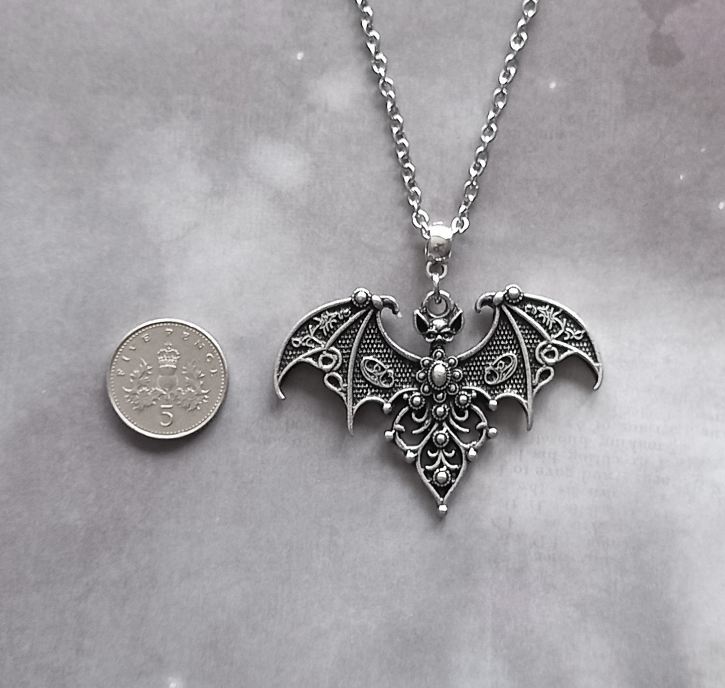 Gothic Bat Necklace