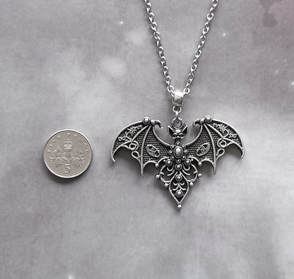 Gothic Bat Necklace