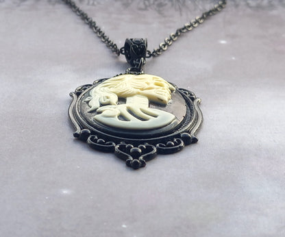 Skeleton Cameo Necklace