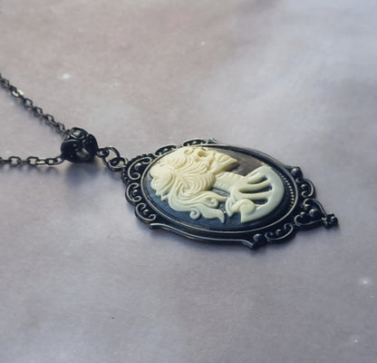 Skeleton Cameo Necklace