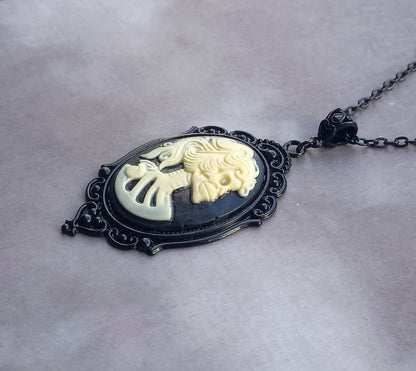 Skeleton Cameo Necklace