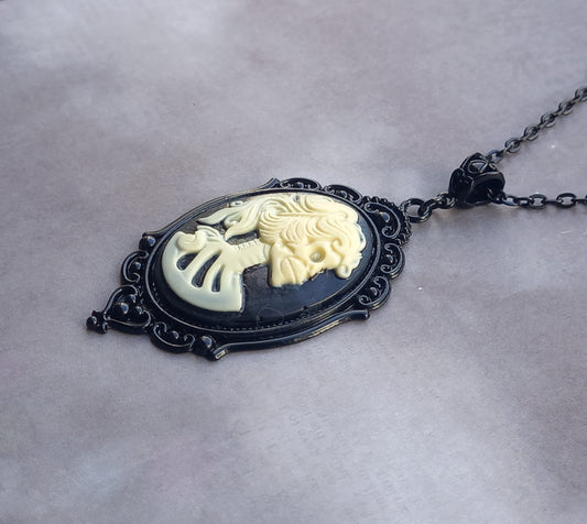 Skeleton Cameo Necklace