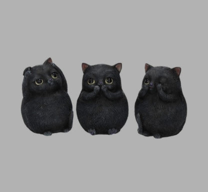 Three Wise Fat Cats by Nemesis Now