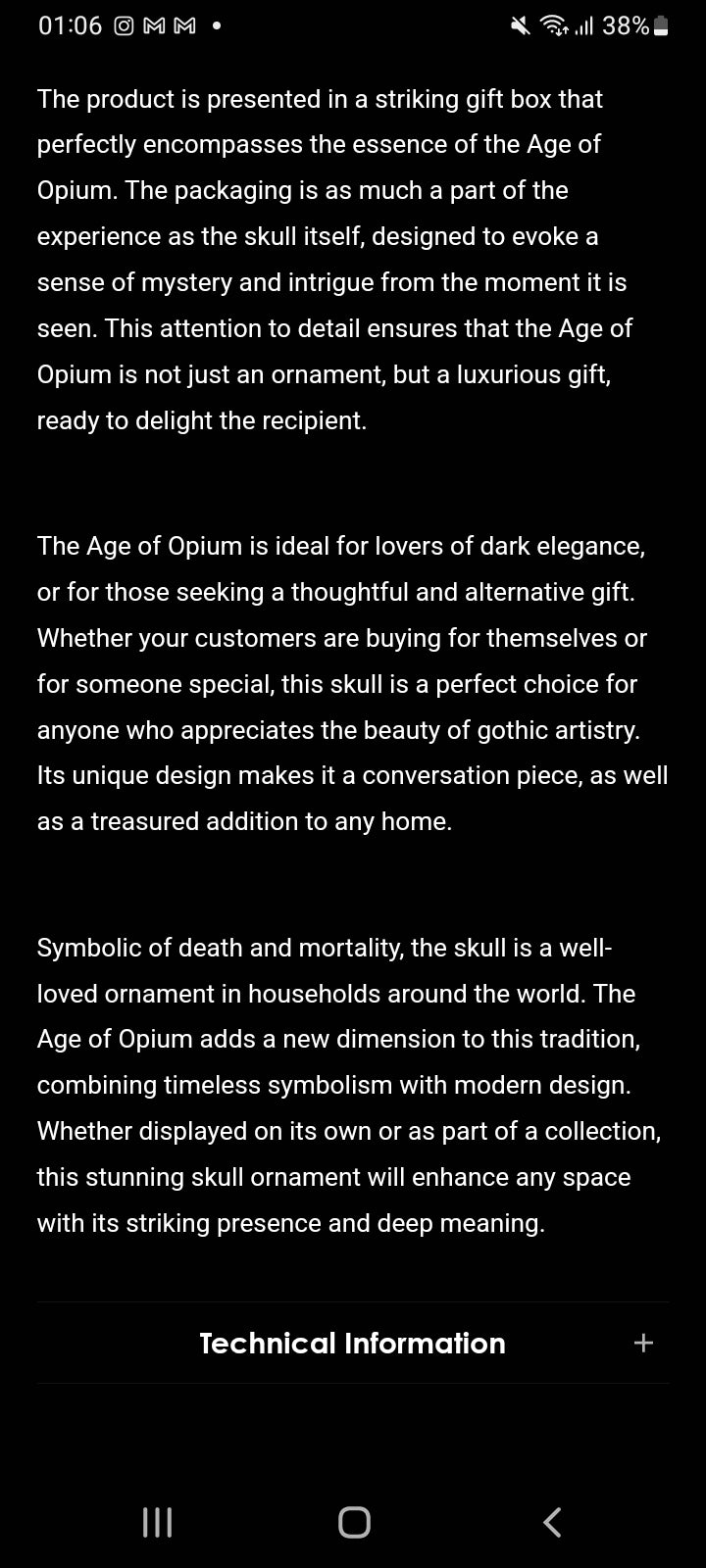 Age of Opium Skull by Nemesis Now