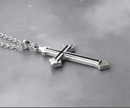 Double Cross Necklace