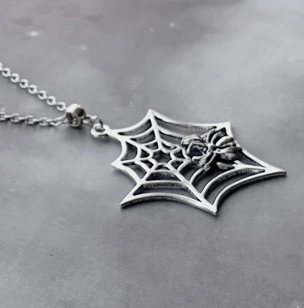 Large Spider Web Necklace