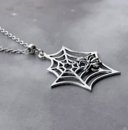 Large Spider Web Necklace