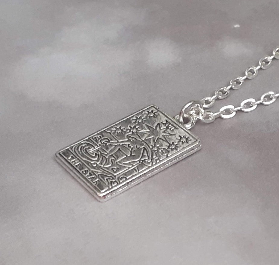 The Star Metal Tarot Card Necklace
