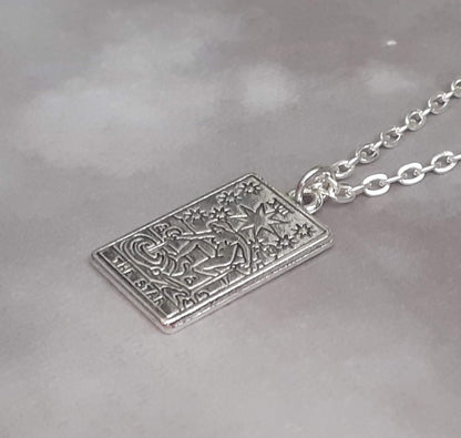 The Star Metal Tarot Card Necklace