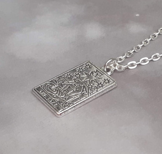 The Star Metal Tarot Card Necklace
