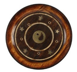 Yin Yang Round Plate Wooden Ashcatcher