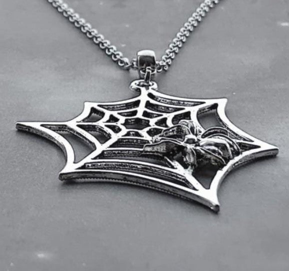 Large Spider Web Necklace
