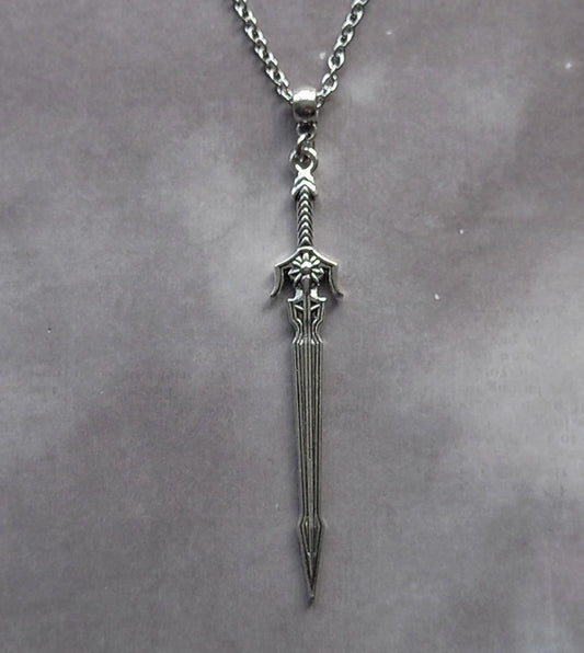 Patterned Sword Necklace (No. 3)