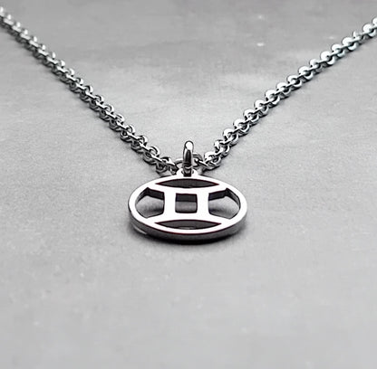 Gemini Steel Necklace