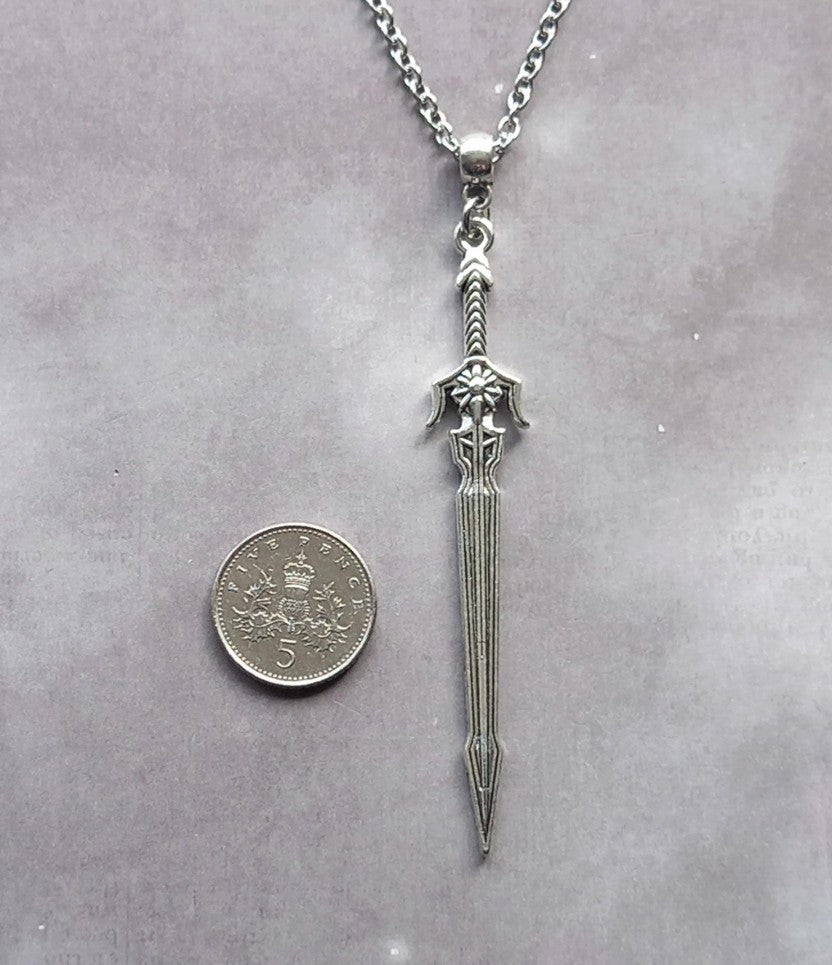Patterned Sword Necklace (No. 3)