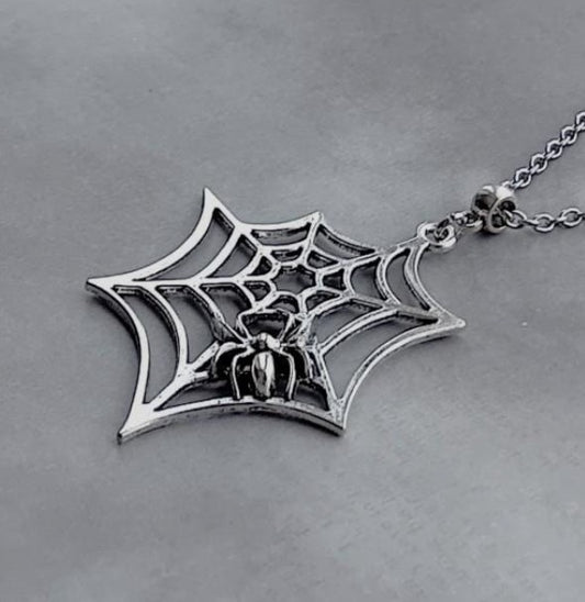 Large Spider Web Necklace
