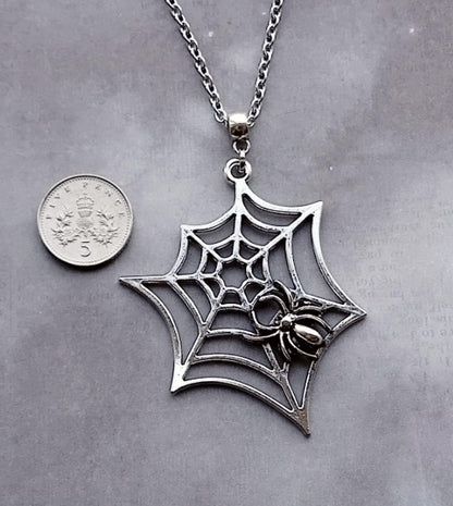 Large Spider Web Necklace