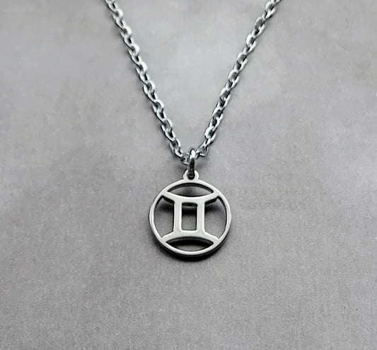 Gemini Steel Necklace