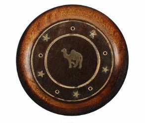 Camel Round Plate Wooden Ashcatcher