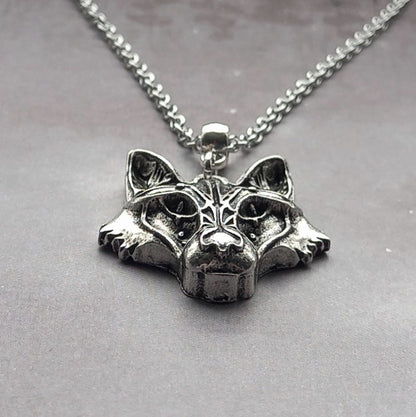 Tribal Wolf Head Necklace