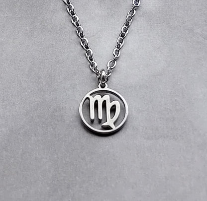 Virgo Steel Necklace