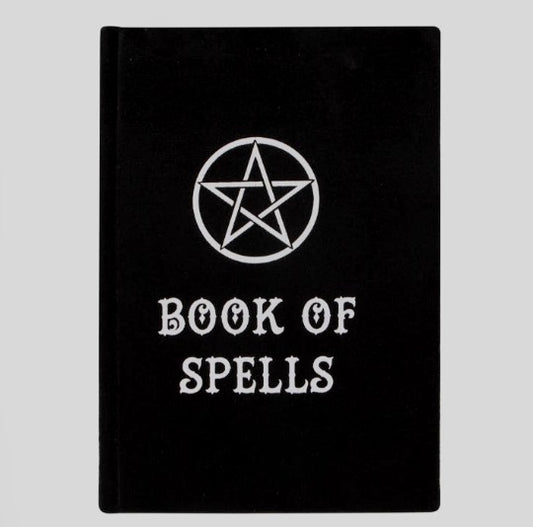 Book of Spells A5 Black Velvet Notebook