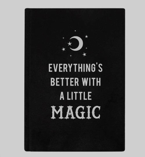 Everything's Better with a Little Magic A5 Black Velvet Notebook