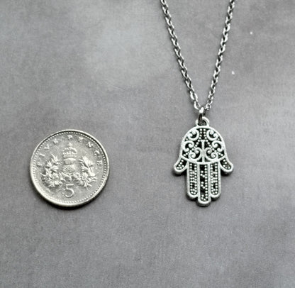 Small Hamsa Hand Necklace
