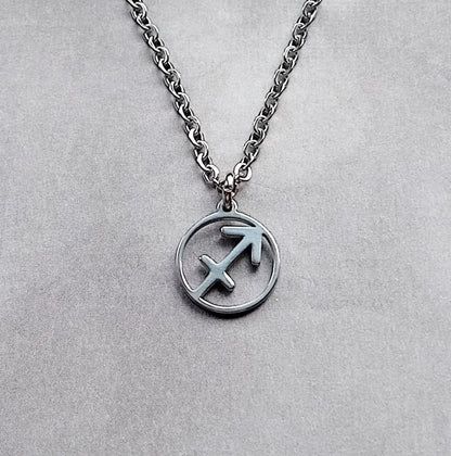 Sagittarius Steel Necklace
