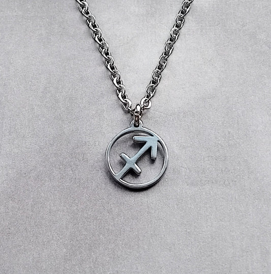 Sagittarius Steel Necklace