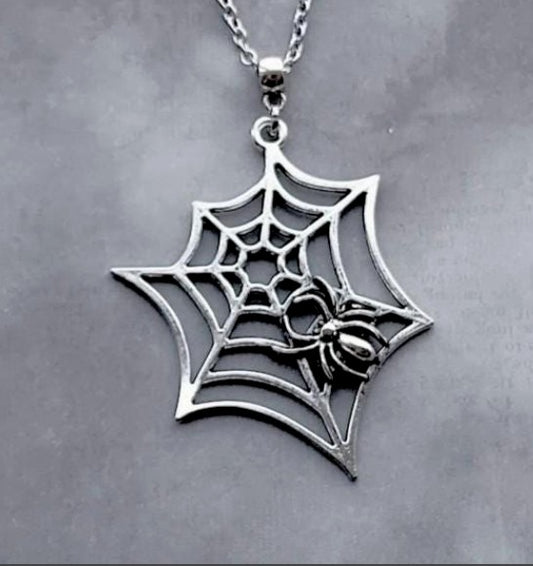 Large Spider Web Necklace