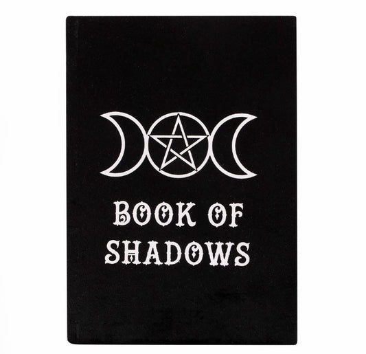 Book of Shadows A5 Black Velvet Notebook