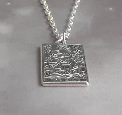 The Star Metal Tarot Card Necklace